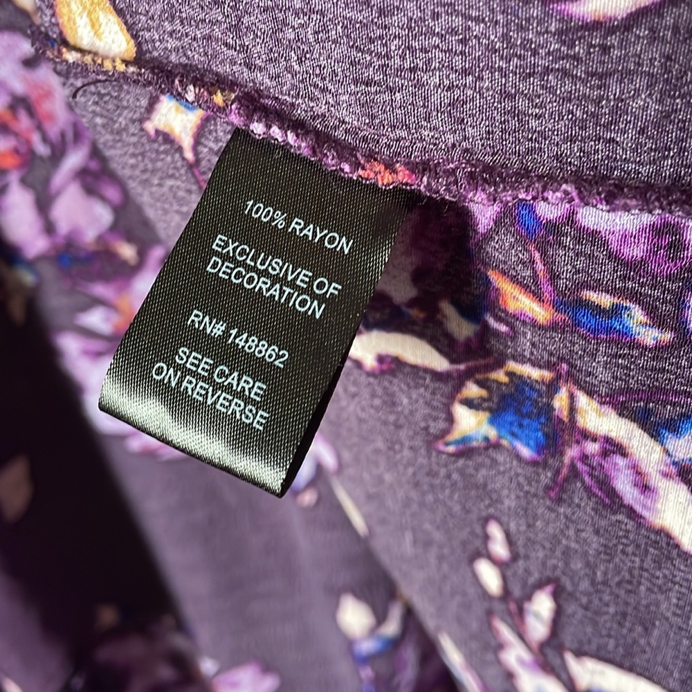 Torrid Floral Print Fringe Kimono in Waters Edge Size 1x (14 - 16) - Picture 11 of 13